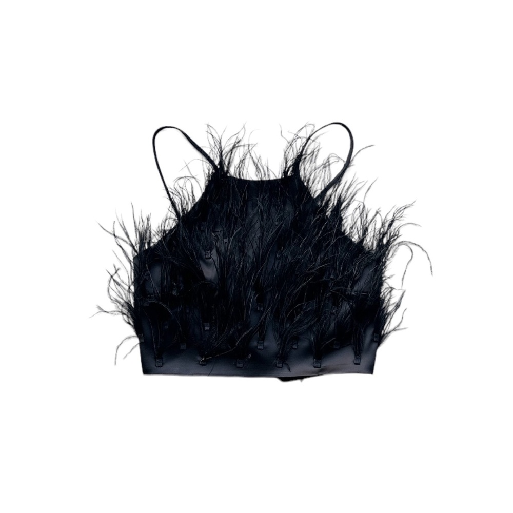 Faux Fur Halter Top